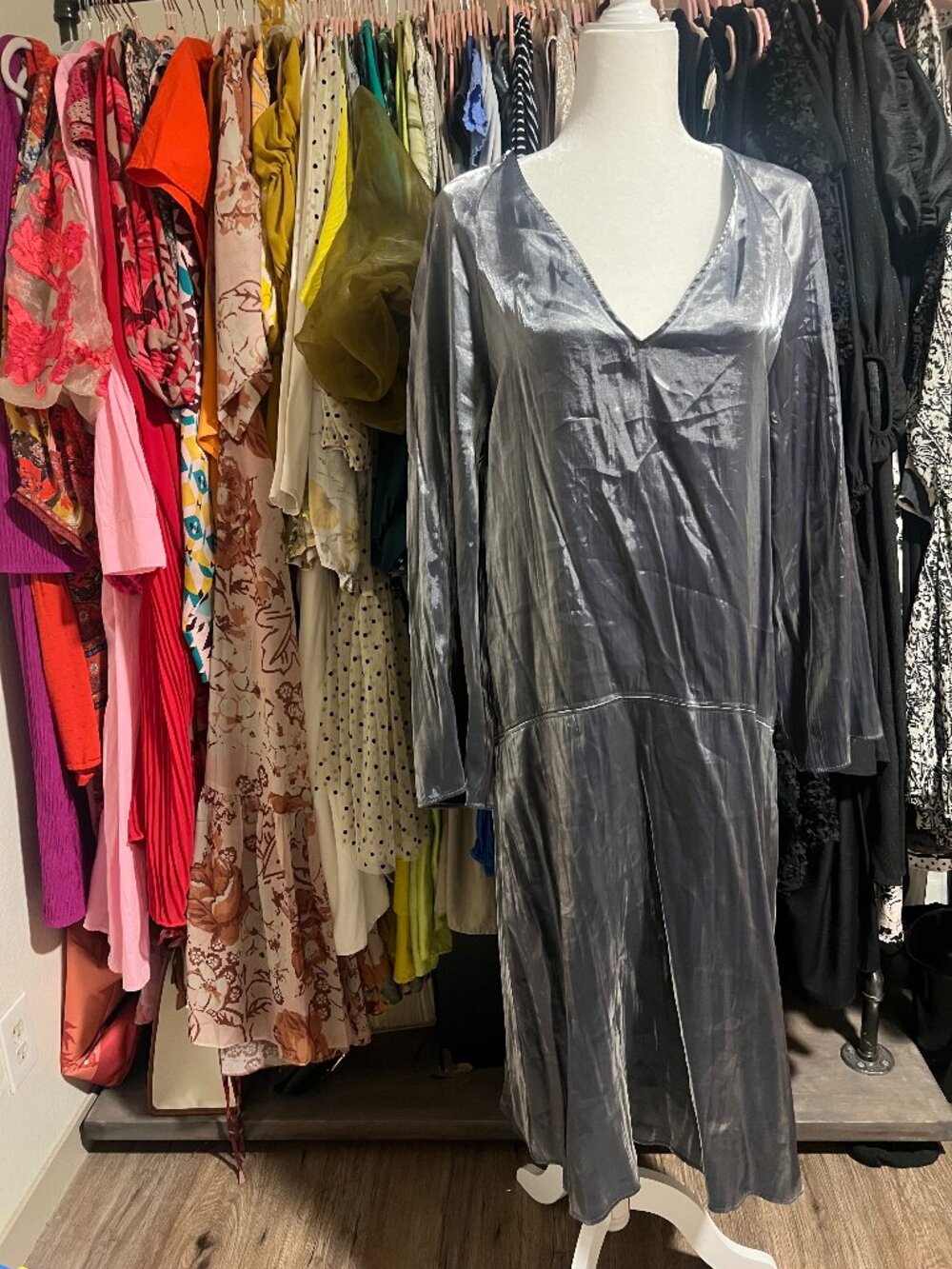 H&M Silver Metallic Dress